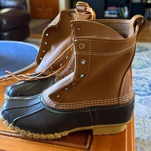 Brown and Black Duck Boots By L.L. Bean